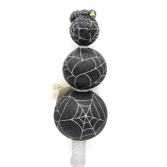 Patricia Breen Web Master Black Spider Web Finial Halloween Holiday Tree Topper - Picture 1 of 9